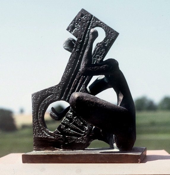Musician maquette: cast in lead in Bill's foundry Musician maquette: cast in lead in Bill's foundry